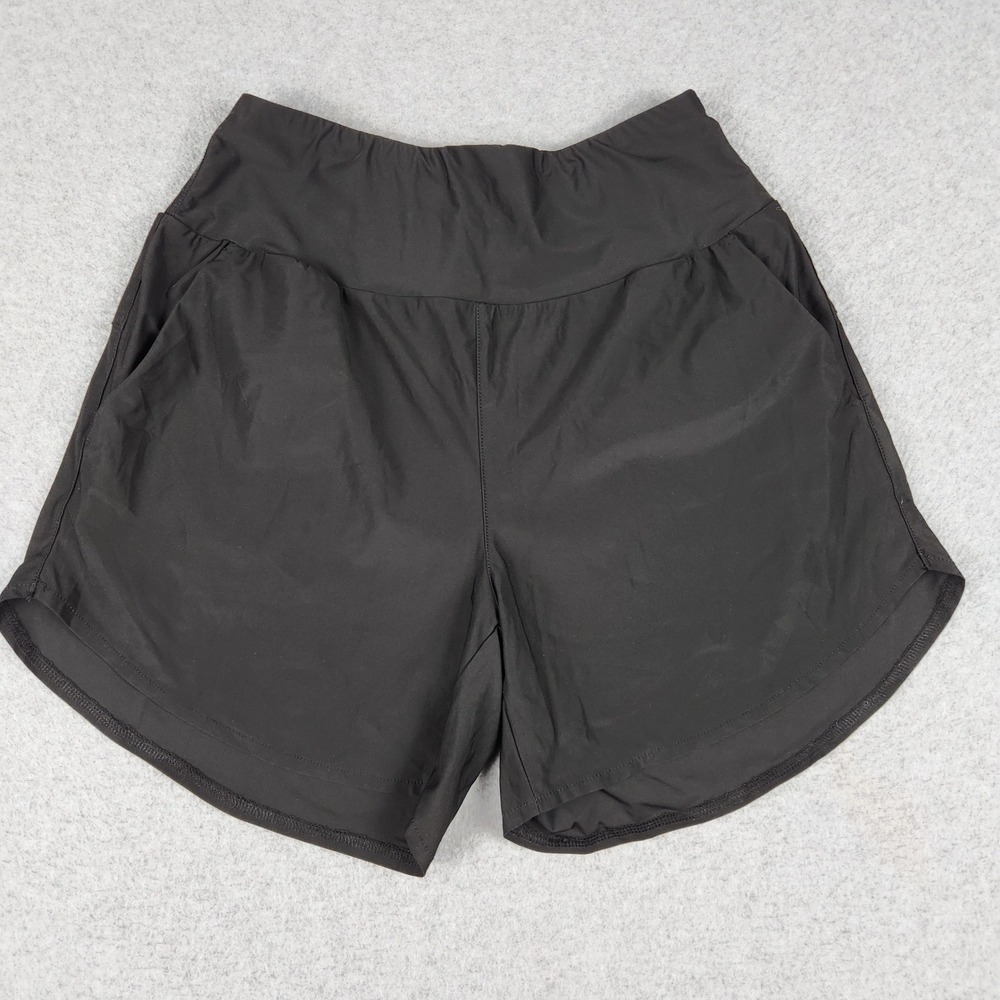 G4Free Running Shorts Womens Medium Black Athletic Gym Yoga Workout High Waisted